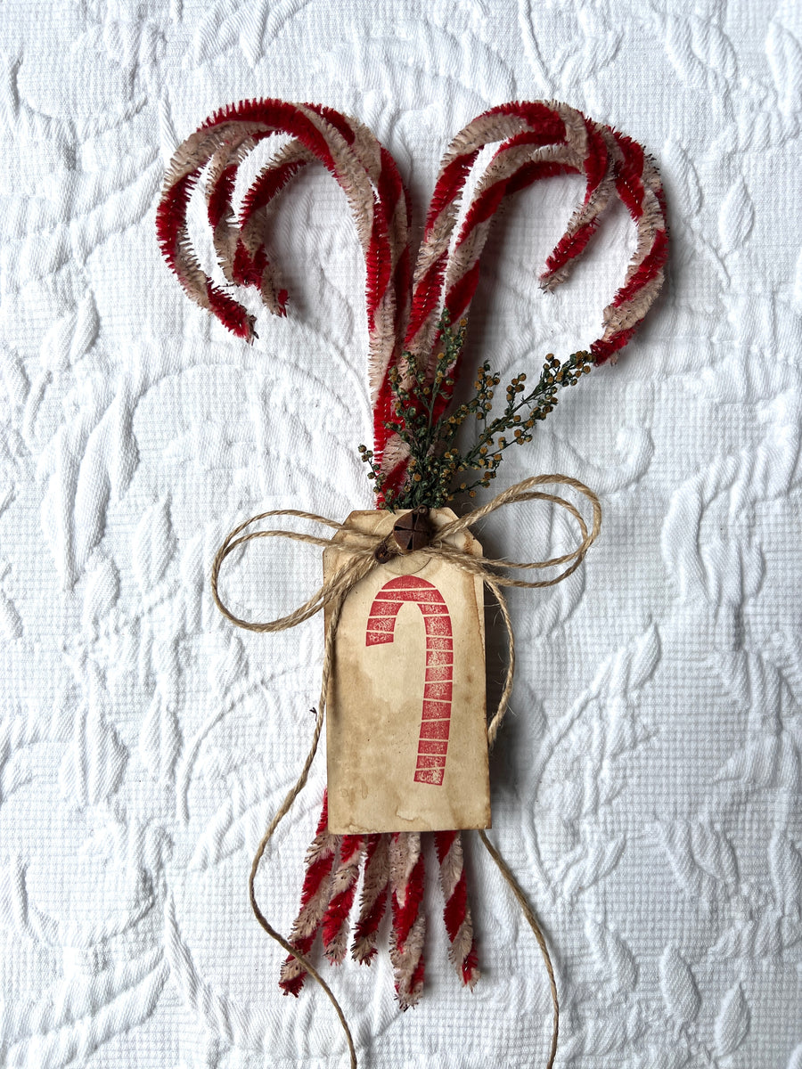Large Chenille Candy Canes Red & White Creating Through Chaos