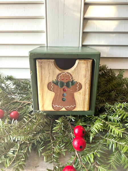 Gingerbread Wooden Box Drawer