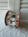 Snowman Wired Ribbon