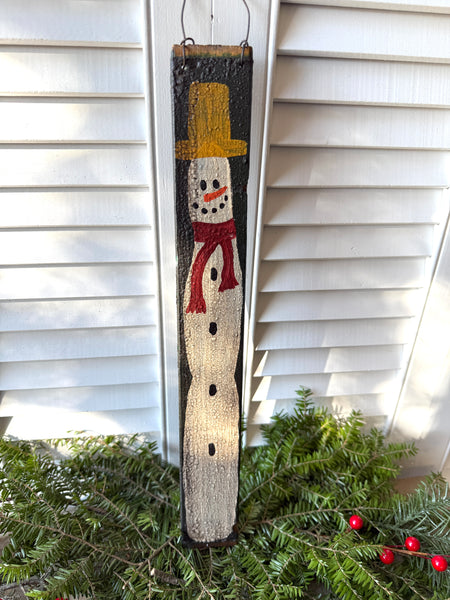 Hand Painted Snowman Slat