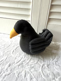 Large Stuffed Sitting Crow