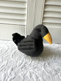 Large Stuffed Sitting Crow