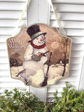 Snowman Winter Welcome Sigh