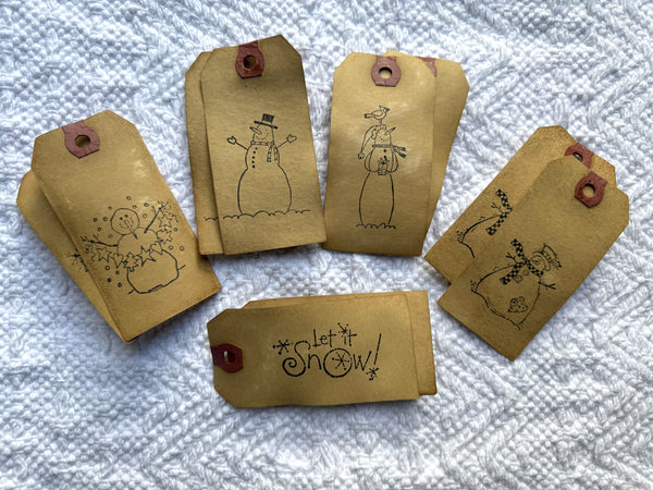 Snowmen Grubby Hang Tags
