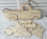Wood Truck Interchangeable Cut Out
