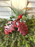 Metal Holly Ornament