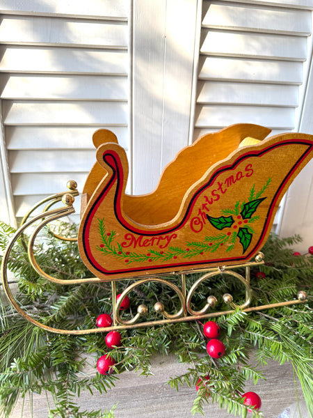 Wooden Christmas Sleigh