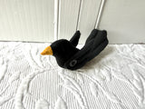 Small Stuffed Sitting Crow