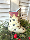 Christmas Metal Boot Decor
