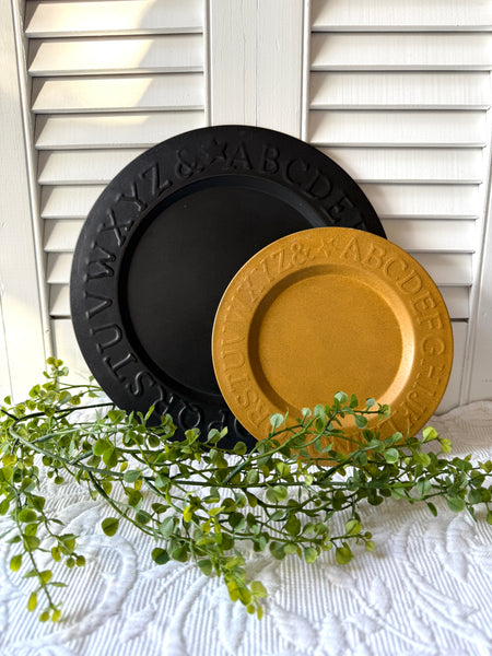 ABC Decorative Primitive Tin Plates