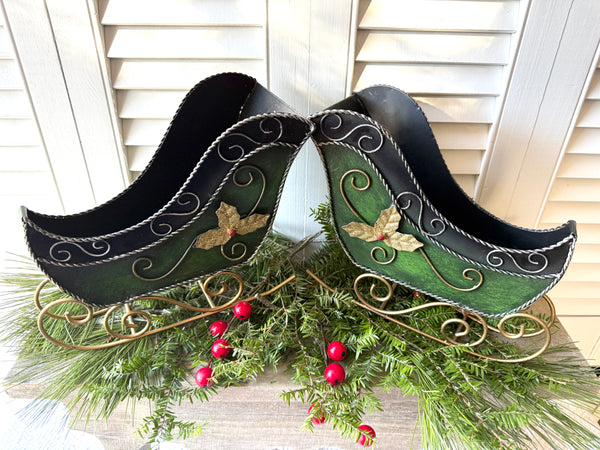 Decorative Metal Christmas Sleighs