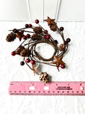 Berry Pinecone & Rusty Star Candle Ring
