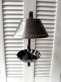 Primitive Punched Tin Candle Sconce
