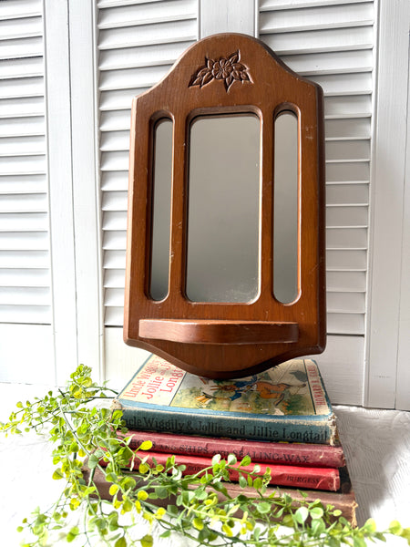 Wooden Mirror Shelf