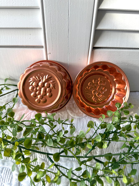 2 Copper Jello Molds
