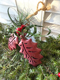 Metal Holly Ornament