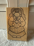 Girl & Book Stamp -1994 Darcie Hunter
