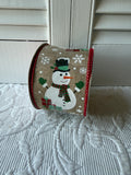 Snowman Wired Ribbon