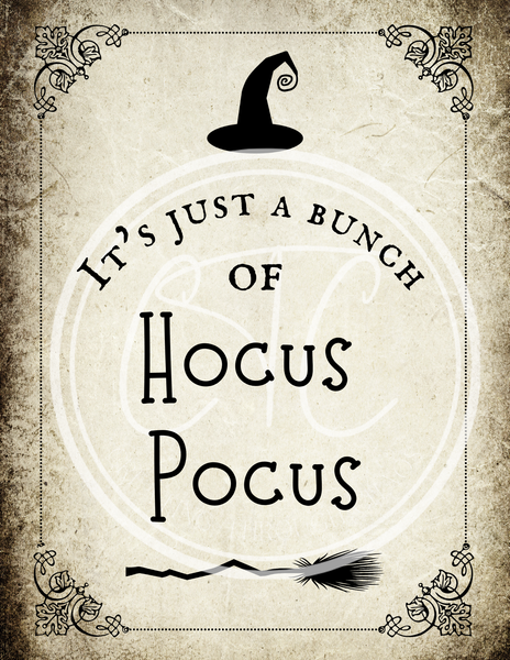 Hocus Pocus Dark Printable