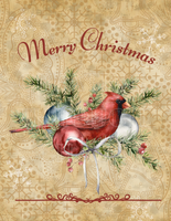 Vintage Christmas Cardinal Printable