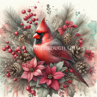 Christmas Cardinal 2 Printable