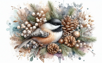 Christmas Chickadee 2 Printable