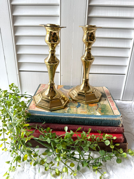 Brass Candle Stick Pair