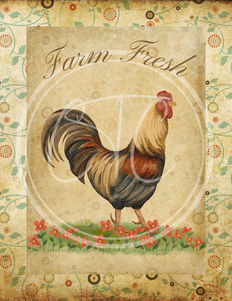 Farm Fresh Rooster Printable