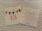 2 Rae Dunn USA Cocktail Napkin