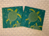 2 Sea Turtles Cocktail Napkins