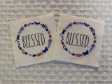 2 Rae Dunn Blessed Cocktail Napkin