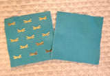 2 Gold Dragon Fly Cocktail Napkins