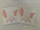 2 Bunny Face Cocktail Napkins
