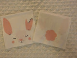 2 Bunny Face Cocktail Napkins