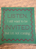 2 Invited Cocktail Napkins