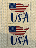 2 USA Dinner Sized Single Napkins