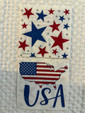 2 USA Dinner Sized Single Napkins
