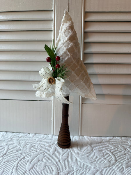 Chenille Tree on Vintage Spindle