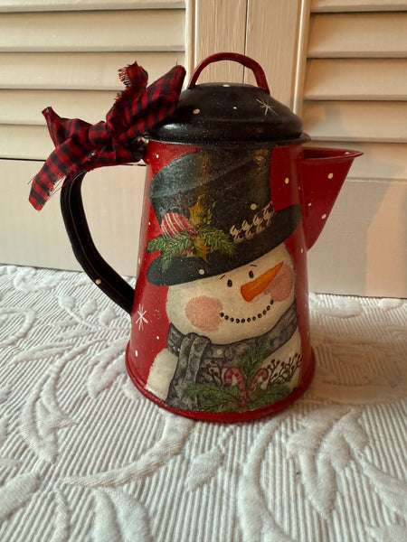 Snowman Coffee Pot