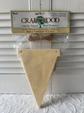 Wooden Pennant Banner