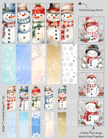 Snowman Tumbling Tower Block Printables