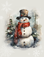 Snowman Watercolor Printable
