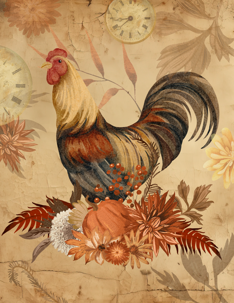 Fall Rooster Printable