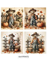 Fall Scarecrow Printable Bundle Minis 4x4