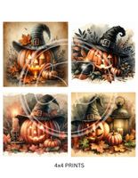 Witch Pumpkin Printable Bundle Minis 4x4