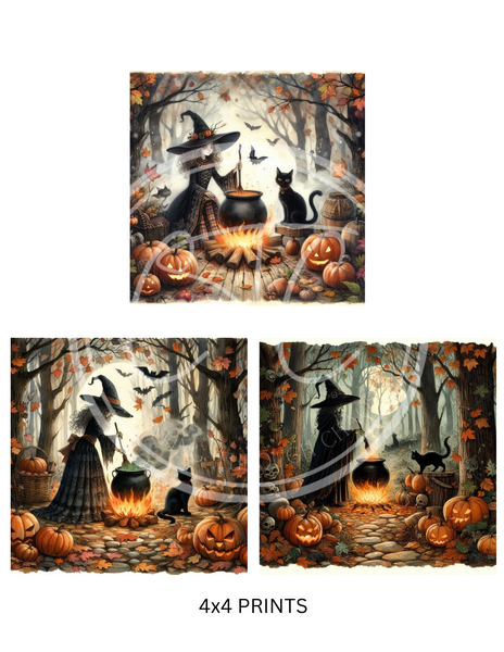 Whimsical Witch Printable Bundle Minis 4x4