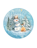 Campfire Snowman 7in Round Printables