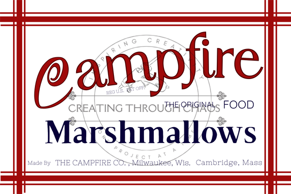 Vintage Style Original Campfire Marshmallow Label