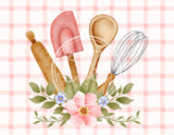 Pink Checkered Kitchen Printables