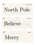 Vintage Style Christmas Flash Cards